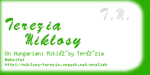 terezia miklosy business card